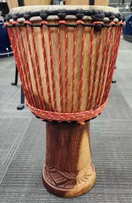 African Drum S Partial Carved Bottom 10x19