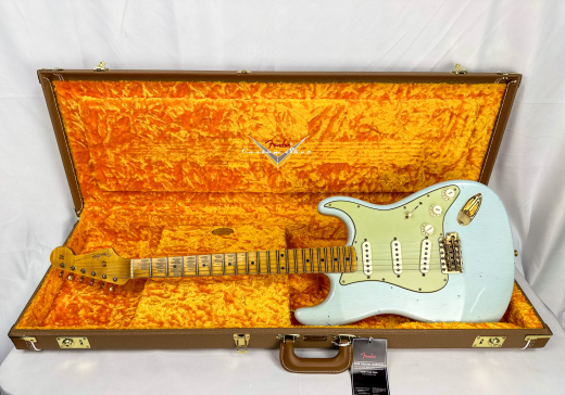 Fender Custom Shop Limited Edition '62 Bone Tone Stratocaster Journeyman Relic - Super Faded Aged Sonic Blue - 923-1012-777