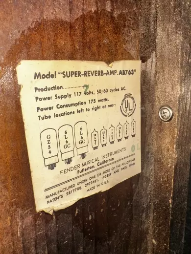 1965 Fender Super Reverb Blackface AB763 2
