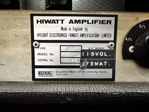 1974 Hiwatt DR504 50w Head 5