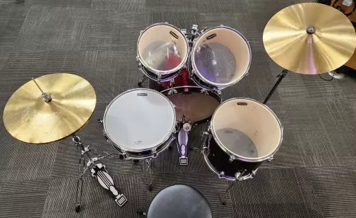 Mapex Tornado 20,10,12,14,SD, W/Hardware and Cymbals in Burgundy 2
