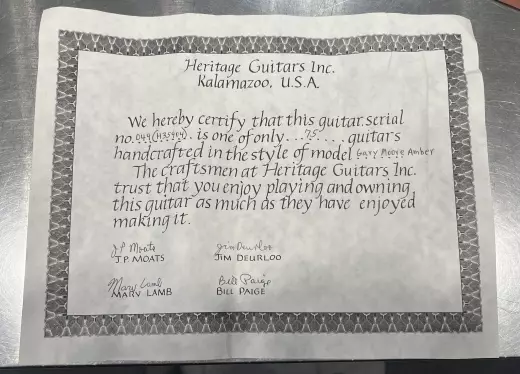HERITAGE GARY MOORE LTD EDITION AMBER 2