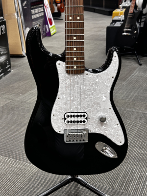 Fender Limited Edition Tom Delonge Stratocaster Electric Guitar, Rosewood Fingerboard - Black - 014-8020-306