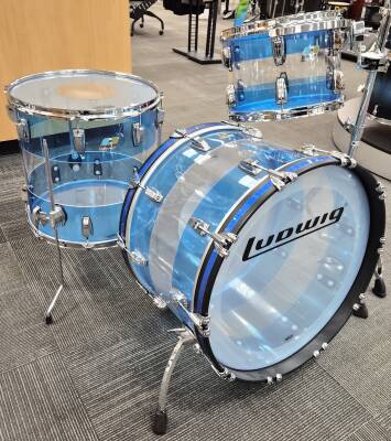 Ludwig Vistalite 22,13,16 in Blue/Clear/Blue