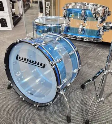 Ludwig Vistalite 22,13,16 in Blue/Clear/Blue 2