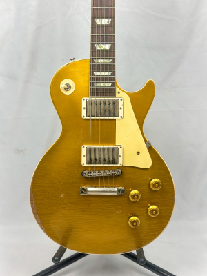 Gibson Custom Shop Murphy Lab Ultra Heavy Aged '57 Les Paul Std. - Double Gold Top - LPR57UHDGNH 3