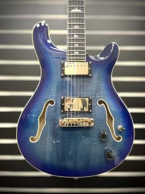 PRS Guitars - SE Hollowbody II Electric Guitar with Case - Faded Blue Burst 2