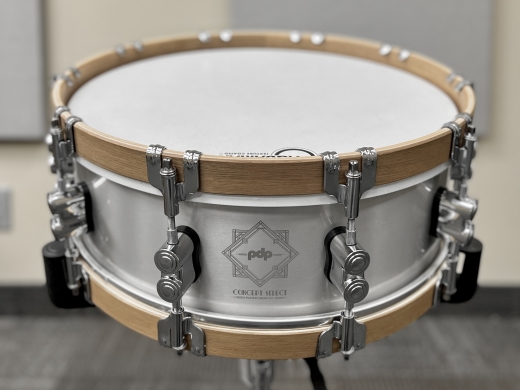 PDP Drums - Concept Select 6.5x14 Aluminum Snare w/ Walnut Hoops