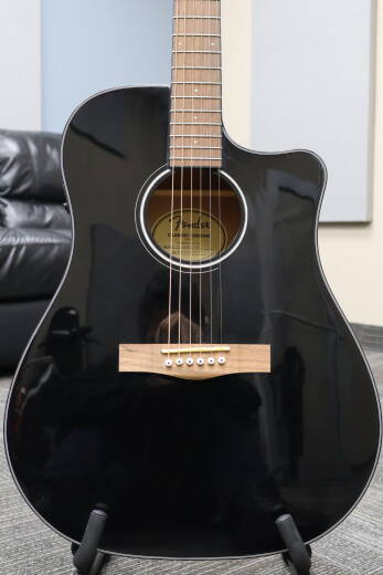 Fender CD-60SCE Dreadnought, Walnut Fingerboard - Black