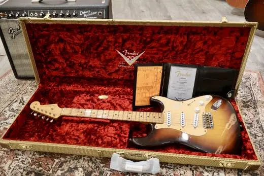 Fender Custom Shop Limited Edition 1954 Roasted Stratocaster Journeyman Relic - Wide-Fade Chocolate 2-Color Sunburst 2