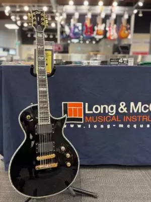 ESP LTD EC-1000 SET-NECK BLK GOLD HW EMG
