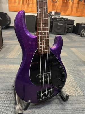 Sterling by Music Man StingRay Ray35 5 String Bass Purple Sparkle 2