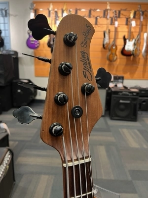 Sterling by Music Man StingRay Ray35 5 String Bass Purple Sparkle 2