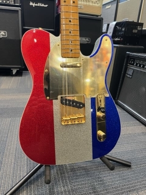 Fender Limited Edition Buck Owens Telecaster Red Silver and Blue Sparkle 2