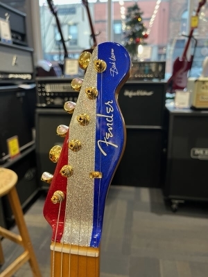 Fender Limited Edition Buck Owens Telecaster Red Silver and Blue Sparkle 3