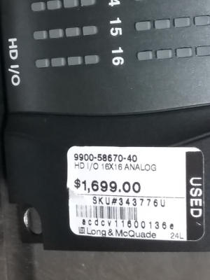 Avid Pro Tools HD I/O 16x16 Analog 2