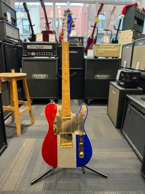 Fender Limited Edition Buck Owens Telecaster Red Silver and Blue Sparkle