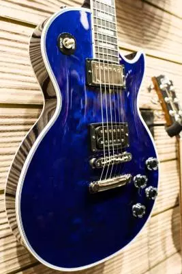 Gibson Les Paul Custom Quilt Top - Ocean Blue 2