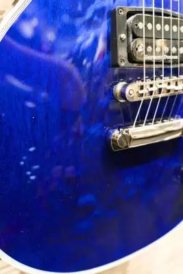 Gibson Les Paul Custom Quilt Top - Ocean Blue 2