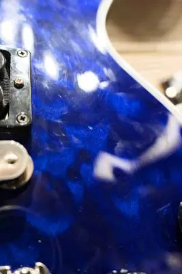 Gibson Les Paul Custom Quilt Top - Ocean Blue 2