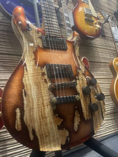 PRS Private Stock McCarty 594 Spalted Maple Electric Guitar - Natural w/ Smoked Copperleaf Accents