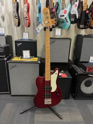 Fender Pawn Shop Series Reverse Jaguar Bass Candy Apple Red