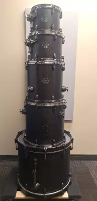 Mapex - Saturn V MH Exotic Studioease 5-Piece Shell Pack (22,10,12,14,16) - Satin Black Maple Burl