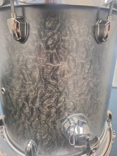 Mapex - Saturn V MH Exotic Studioease 5-Piece Shell Pack (22,10,12,14,16) - Satin Black Maple Burl 3