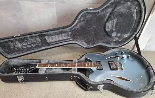 Epiphone -Dave Grohl DG-335 Electric Guitar with Hardshell Case - Pelham Blue 2