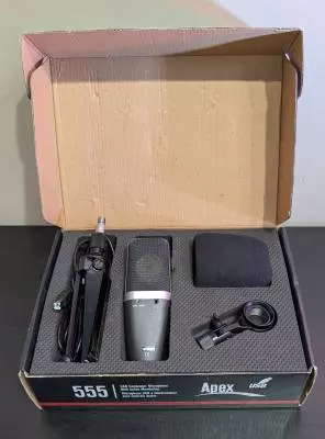 Apex 555 USB Condenser Microphone w/stand & cable 2