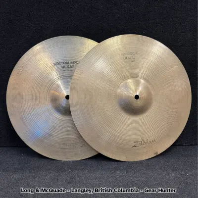 A ZILDJIAN 14 INCH BRILLIANT ROCK HI-HATS