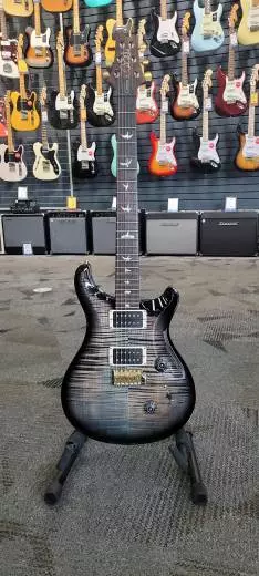 PRS Custom 24 10 top - Charcoal Burst