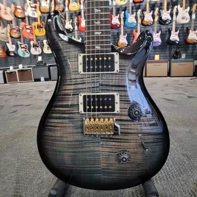PRS Custom 24 10 top - Charcoal Burst 2