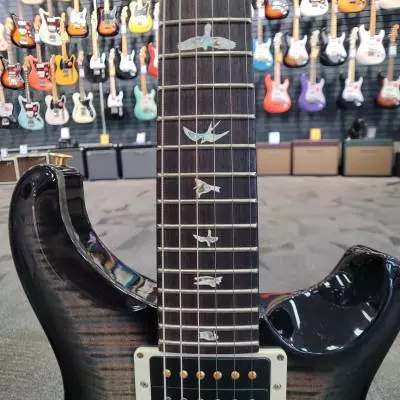 PRS Custom 24 10 top - Charcoal Burst 2