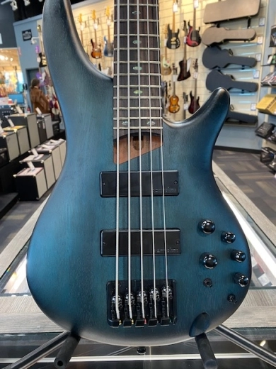 Ibanez Limited SR Standard 5-String Electric Bass - Dark Blue Stained Burst Flat 3
