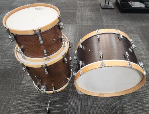 Pacific Drums - Concept Maple Classic 3-Piece Shell Pack (24,13,16) - Walnut with Natural Hoops 2