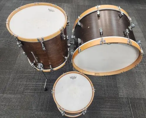 Pacific Drums - Concept Maple Classic 3-Piece Shell Pack (24,13,16) - Walnut with Natural Hoops 2