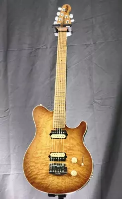 Ernie Ball Music Man - Axis Super Sport Electric Guitar with Case - Honey Pot Quilt