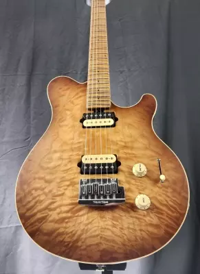 Ernie Ball Music Man - Axis Super Sport Electric Guitar with Case - Honey Pot Quilt 8