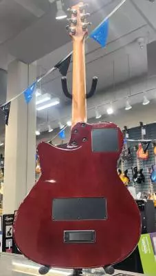 Godin Guitars - A6 Ultra Acoustic Electric Guitar w/Gig Bag - Denim Blue Flame 2