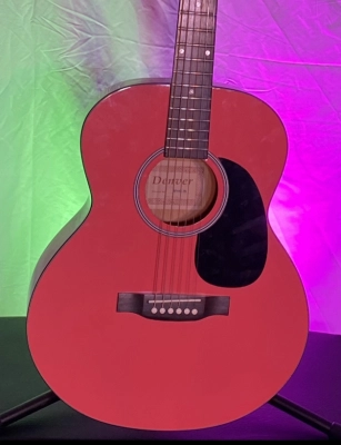 Denver Acoustic Guitar - Folk Style - Pink 3