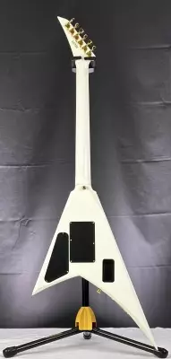 Jackson Guitars - MJ Series Rhoads RR24MG, Ebony Fingerboard - White with Black Pinstripes 2