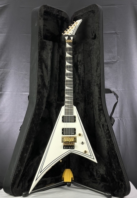 Jackson Guitars - MJ Series Rhoads RR24MG, Ebony Fingerboard - White with Black Pinstripes