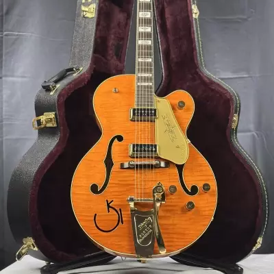 Gretsch Guitars - Vintage Select Edition 1955 Chet Atkins Hollow Body with Bigsby - Vintage Orange Stain, Lacquer 7