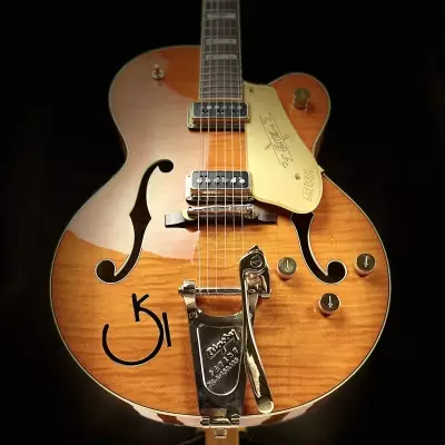 Gretsch Guitars - Vintage Select Edition 1955 Chet Atkins Hollow Body with Bigsby - Vintage Orange Stain, Lacquer 3