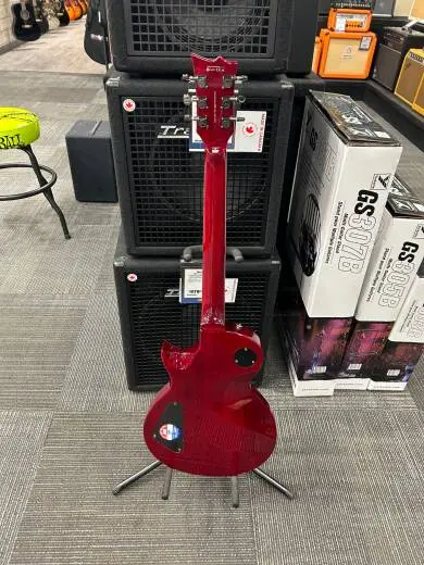 ESP LTD SINGLE CUT Q/M TOP TRANS BLK CHERRY 2