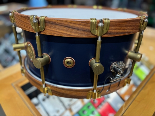 A&F Drum Co. Club Maple Chandler Blue Snare 2