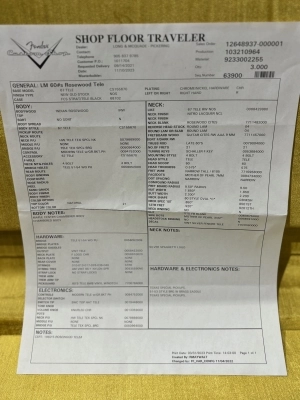 FENDER CUSTOM SHOP 60'S ROSEWOOD TELE 2