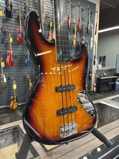 Squier - Vintage Modified Fretless Jazz Bass - 3-Color Sunburst 2