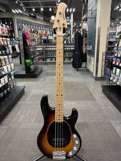 Ernie Ball Music Man - StingRay 4 3EQ H Bass Guitar w/Maple Fingerboard - Vintage Sunburst w/ Case